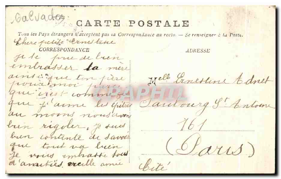 CPA Trouville La Plage et le Grand Salon  — Rückseite