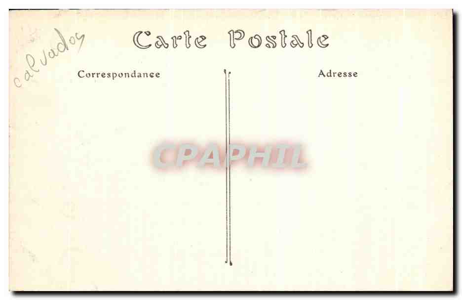 CPA Falaise Le Chateau et la Roche — Verso