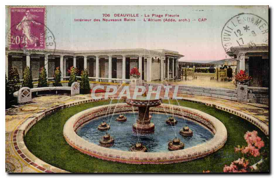 Deauville - La Plage Fleurie - Intérieur des Nouveaux Bains - L'Atrium (Adda, arch.) - CAP