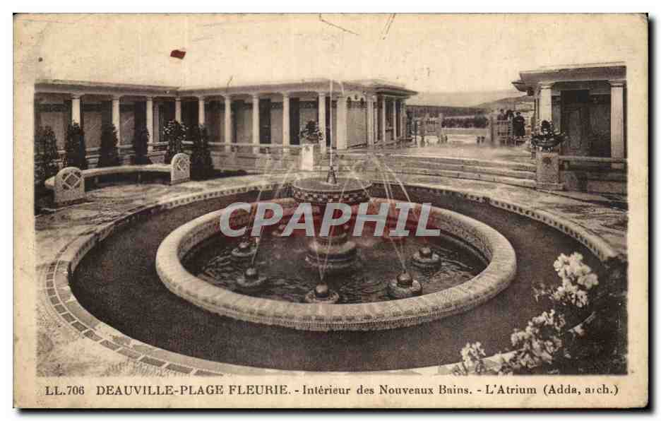 Deauville-Plage-Fleurie — Intérieur des Nouveaux Bains — L'Atrium (Adda, arch.)