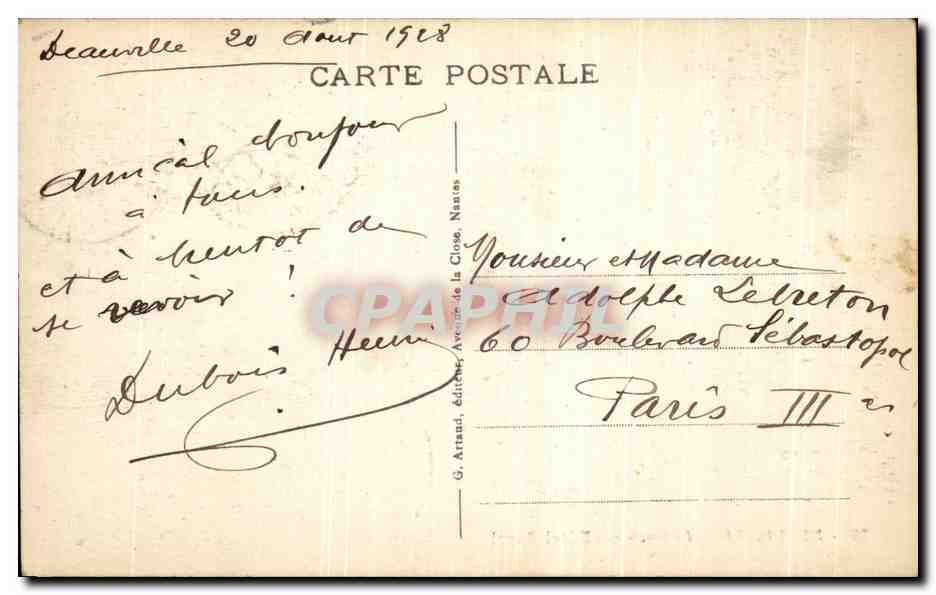 Deauville - Der Club und das Hotel Royal — G. Arnaud, Nr. 36 — Rückseite
