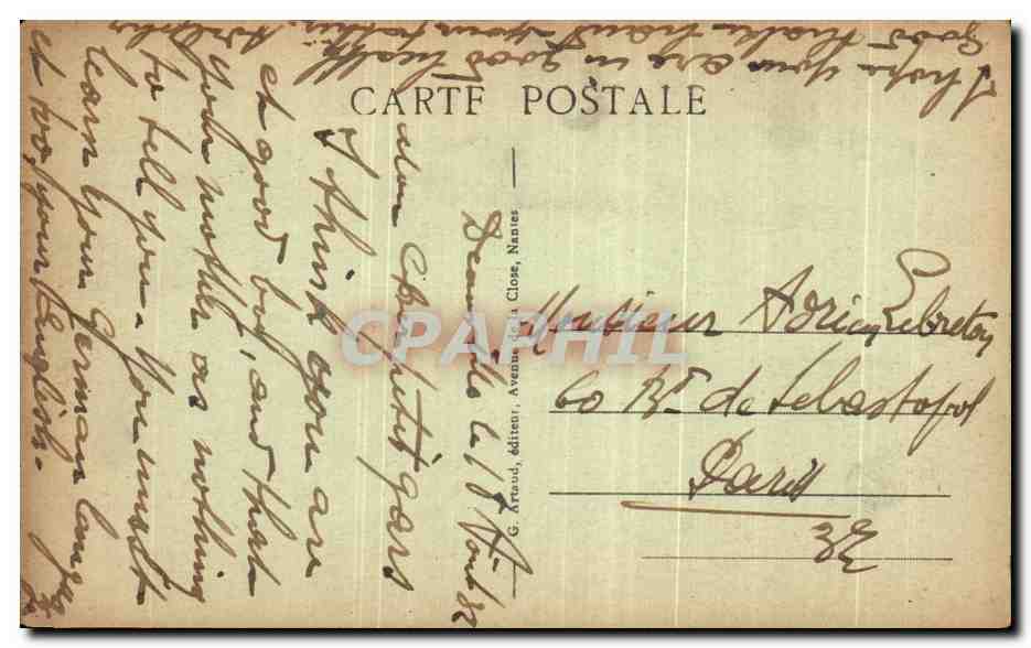 Deauville, "La Plage Fleurie" — Le Bassin — G. Xraoud, éditeur, n° 120 — Verso