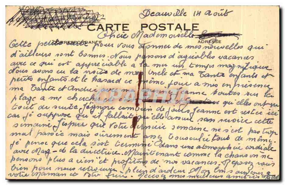 Deauville "La Plage fleurie". Le Casino. — Verso