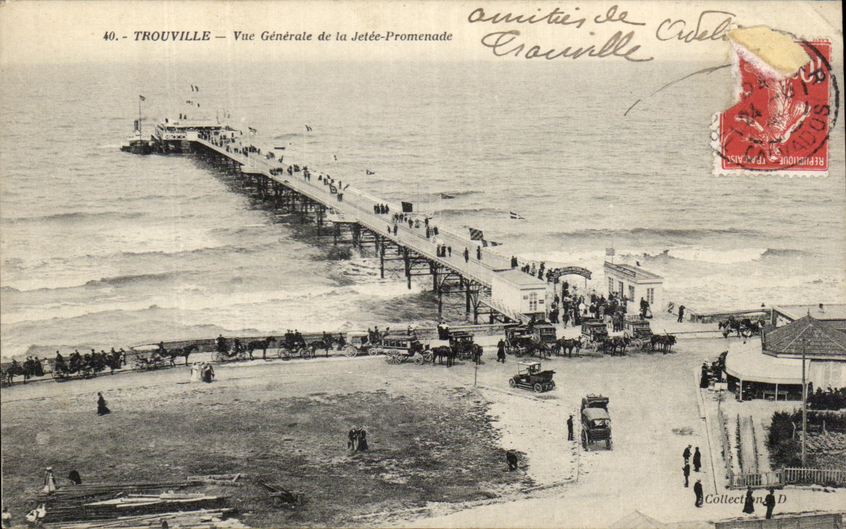 Trouville — Vue Générale de la Jetée-Promenade — Éditeur Cadel