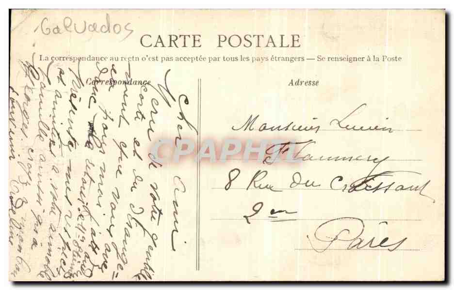 Trouville — Vue Générale de la Jetée-Promenade — Éditeur Cadel — Verso