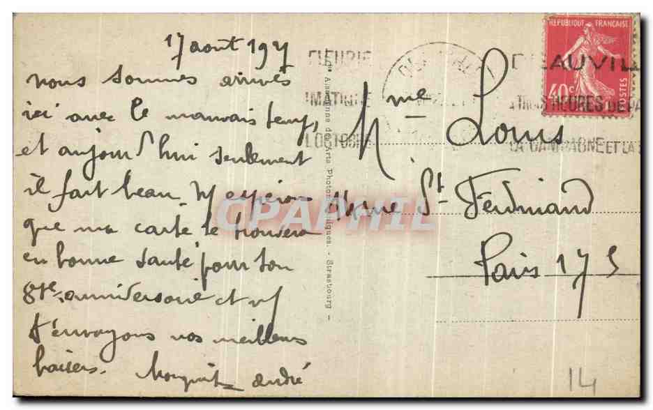 Trouville — L'Église Notre-Dame — TOTL, n°113 — Verso