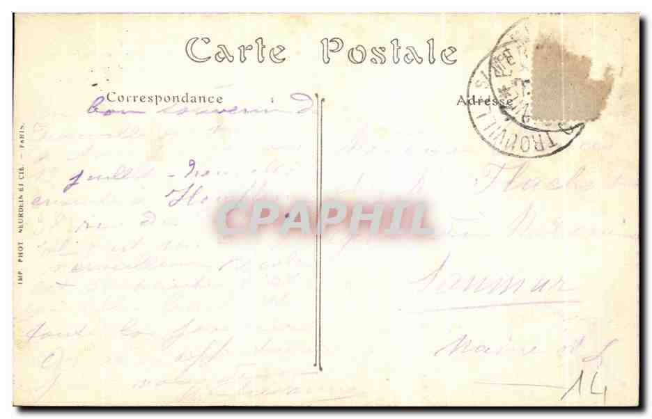 CPA Trouville Sur Mer L'Eglise Notre Dame des Victoires — Rückseite