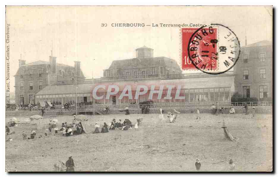 CPA Cherbourg La Terrasse du Casino