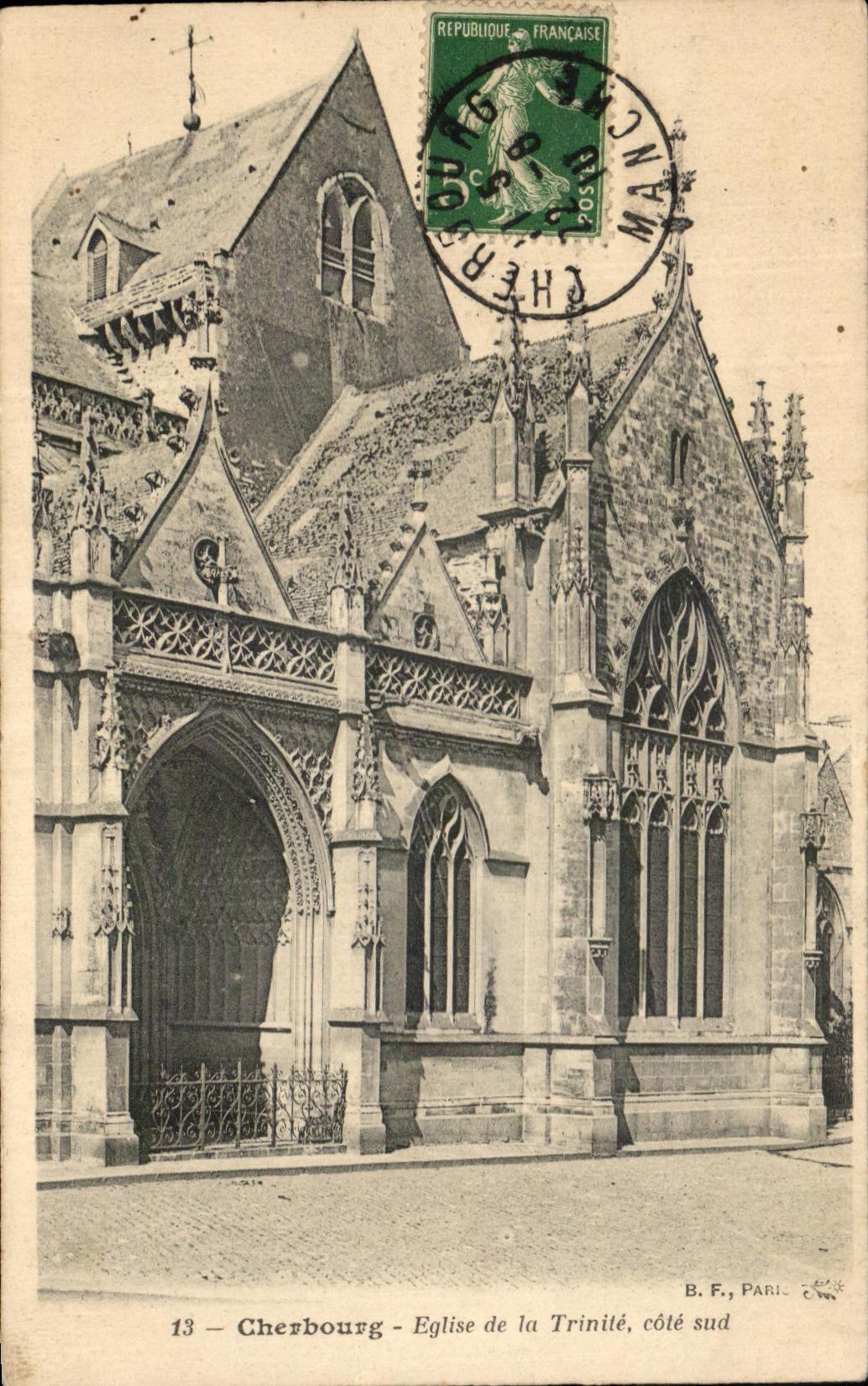 CPA Cherbourg Eglise de la Trinite cote sud
