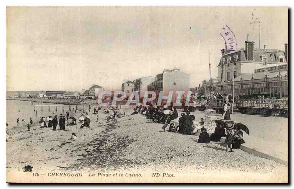 CPA Cherbourg la Plage et le Casino