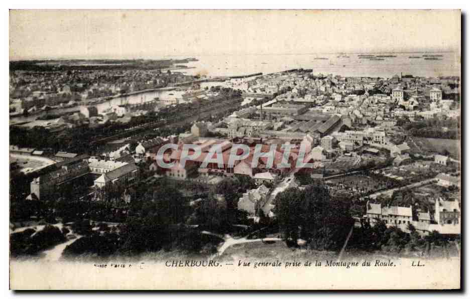 CPA Cherbourg Vue generale prise de la Montagne du Roule