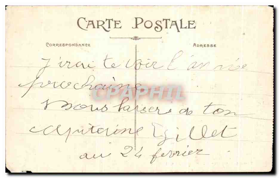CPA Cherbourg Hopital Civil — Rückseite
