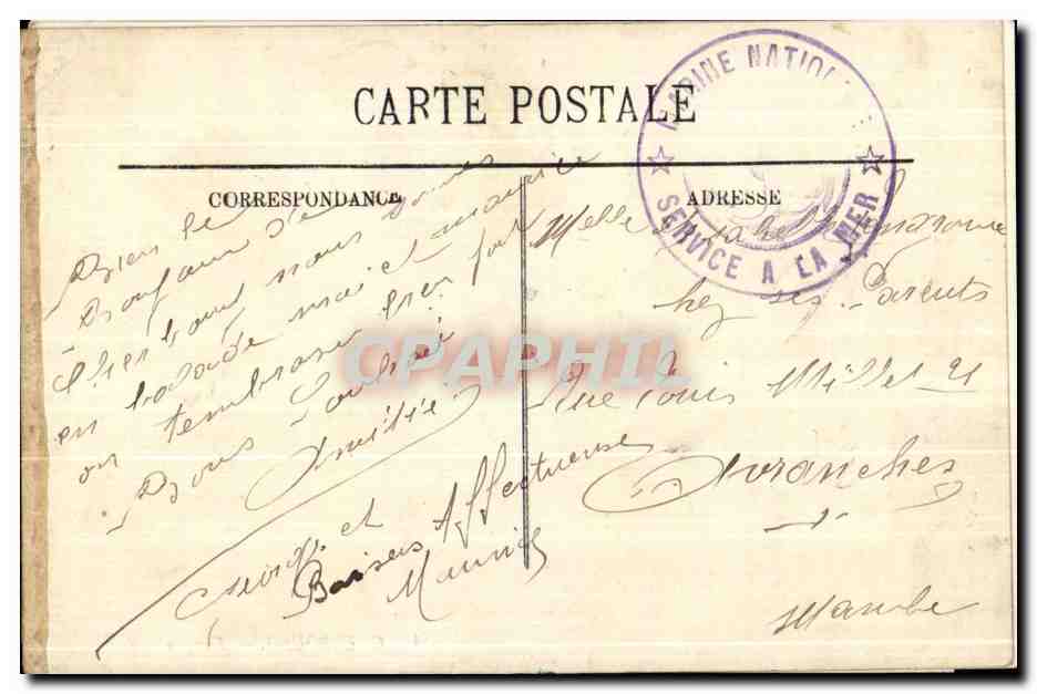 CPA Cherbourg Vue generale — Rückseite