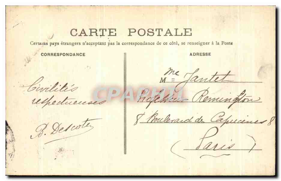 CPA Granville La Plage  — Rückseite