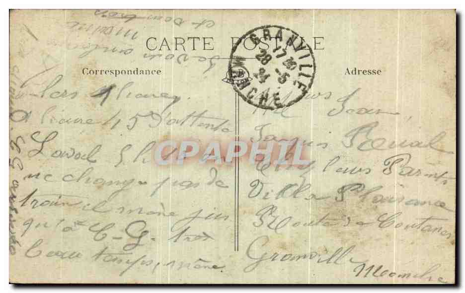 CPA Granville Le Sentier de la Falaise — Verso