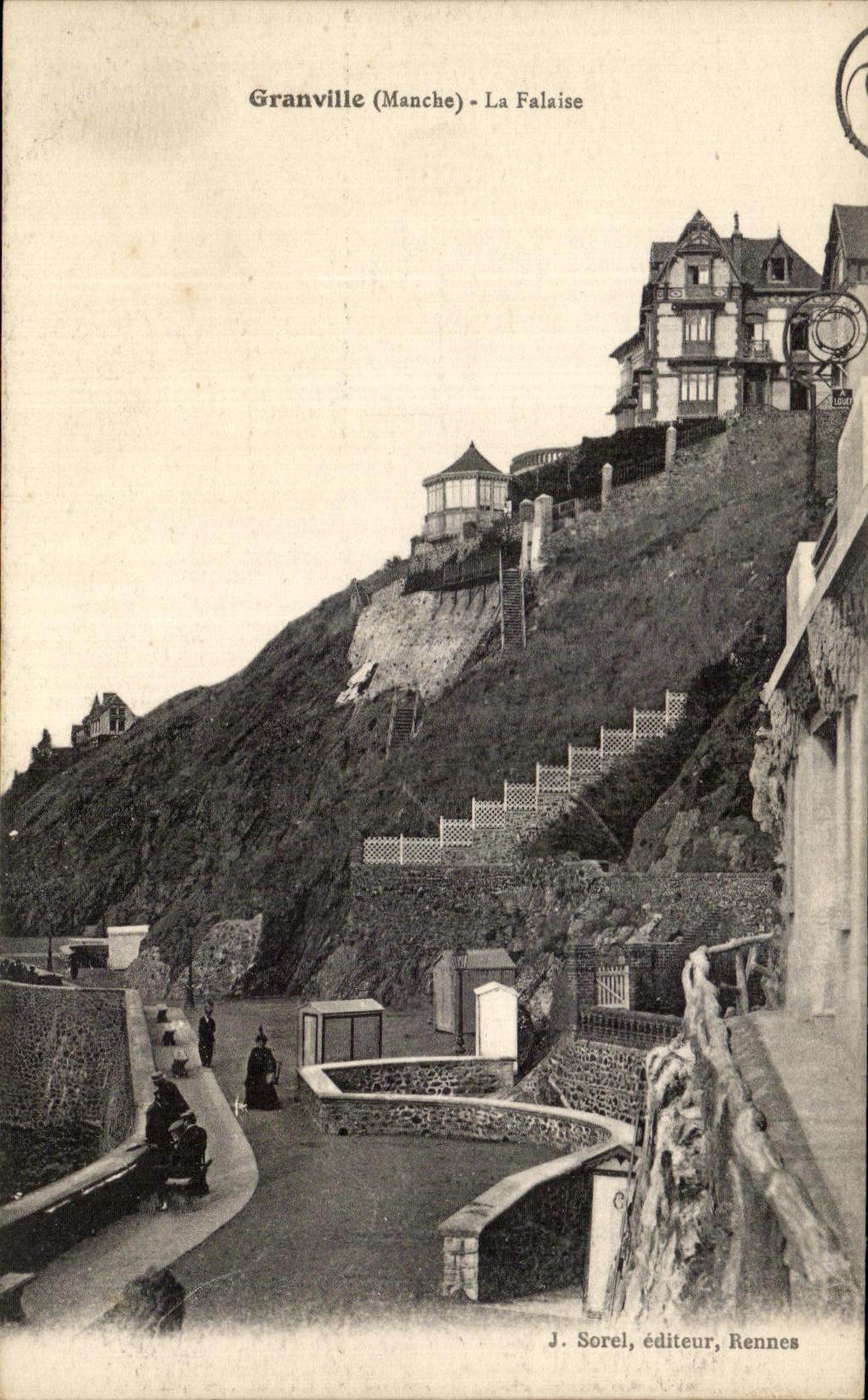 Granville (Manche) - La Falaise — J. Sorel, editor, Rennes