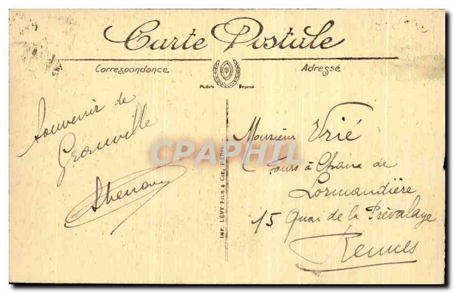 Granville — Le Boulevard Vausleury — Édition spéciale Levrague, Libraire — Rückseite
