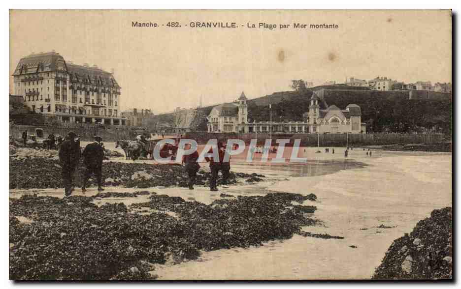 Granville - La Plage par Mer montante — Manche. 482 — Éditeur : CPAPHIL