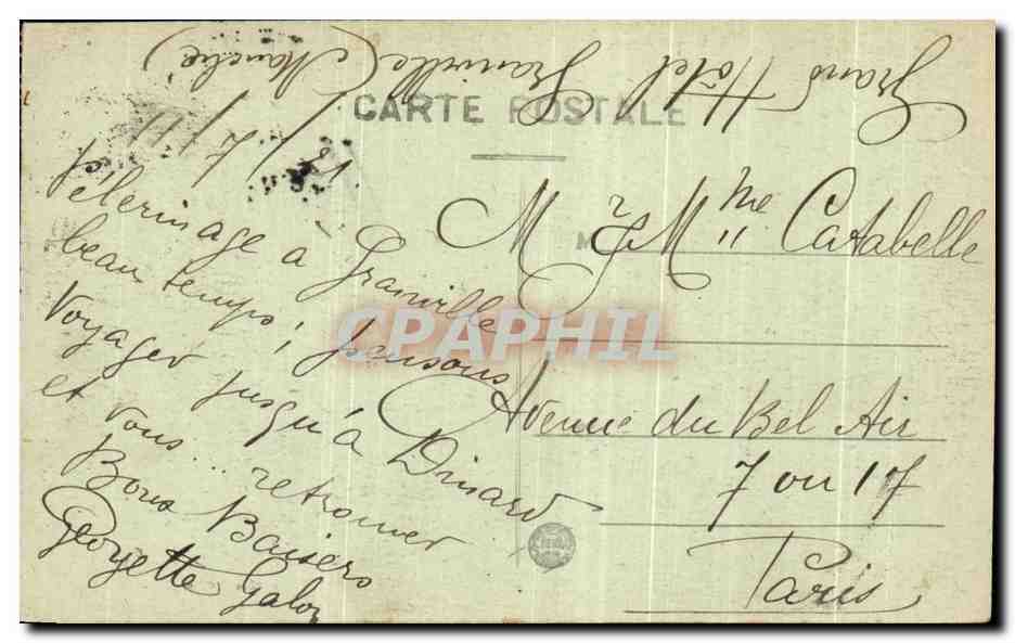 CPA Granville La Vieille Cite vue du sommet — Verso