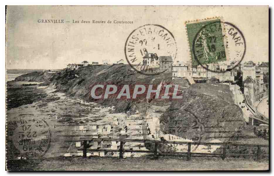 CPA Granville Les deux Routes de Coutances