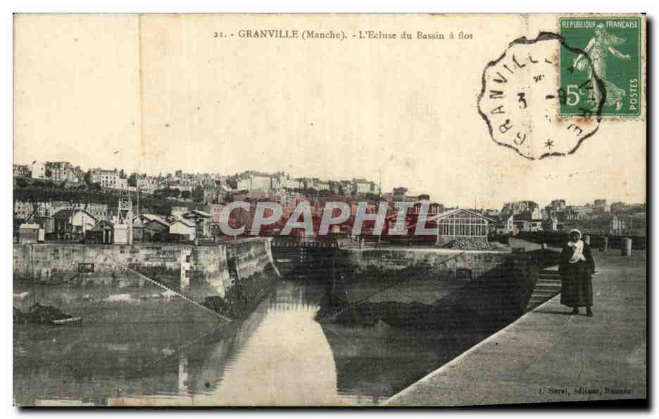 Granville (Manche) - L'Ecluse du Bassin à flot — J. Sorel, éditeurs, Rouen
