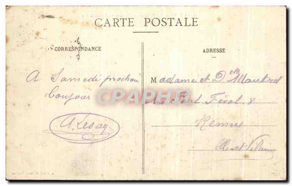 Granville (Manche) - L'Ecluse du Bassin à flot — J. Sorel, éditeurs, Rouen — Verso
