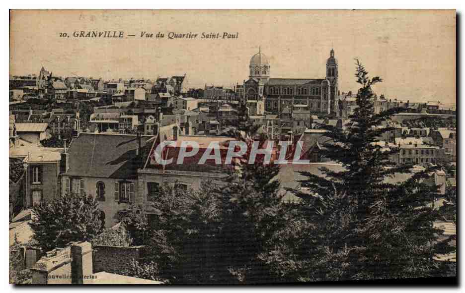 Granville — Vue du Quartier Saint-Paul — Cartelica Série 20