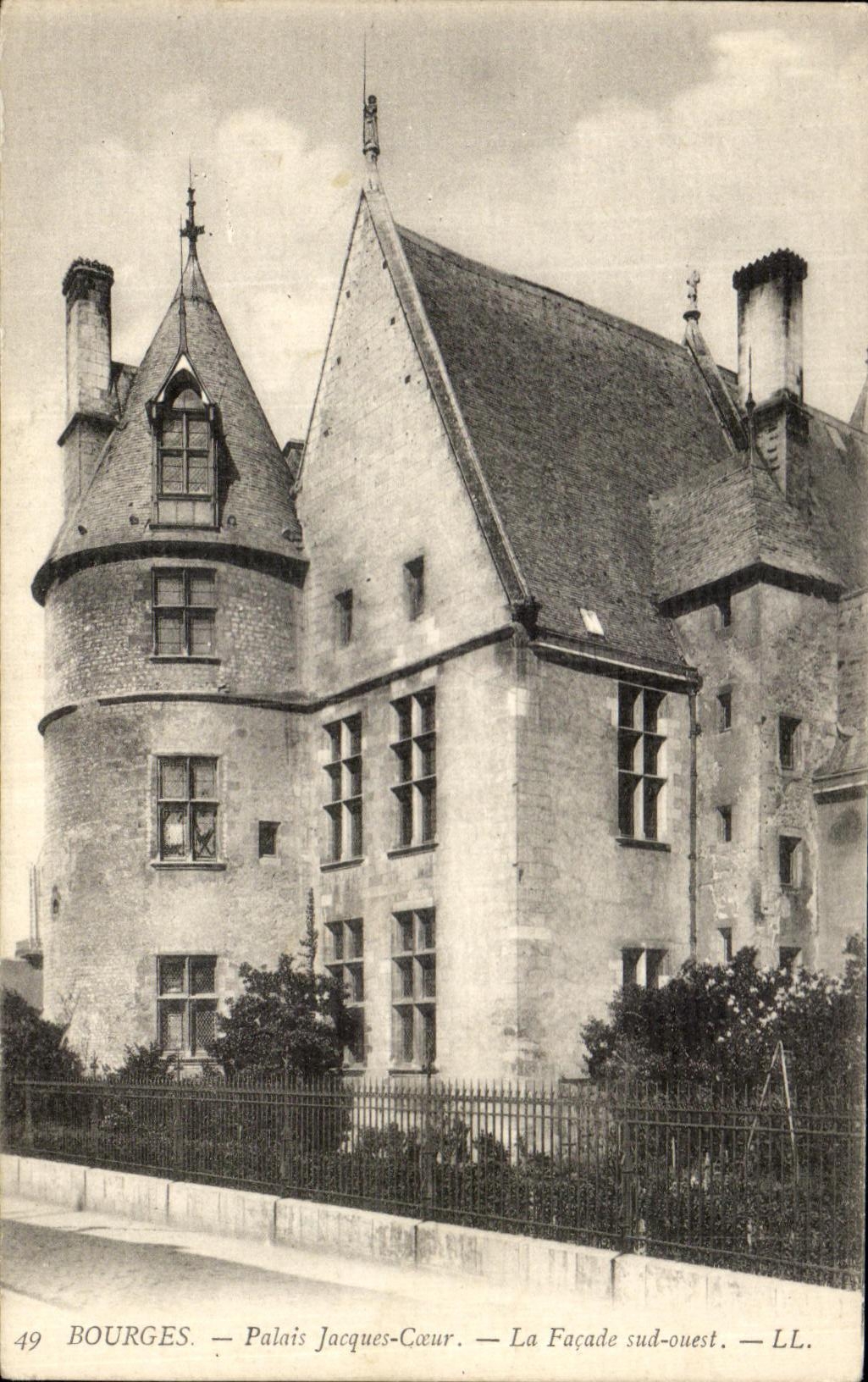 CPA Bourges Palais Jacques Coeur La Facade Sud Ouest