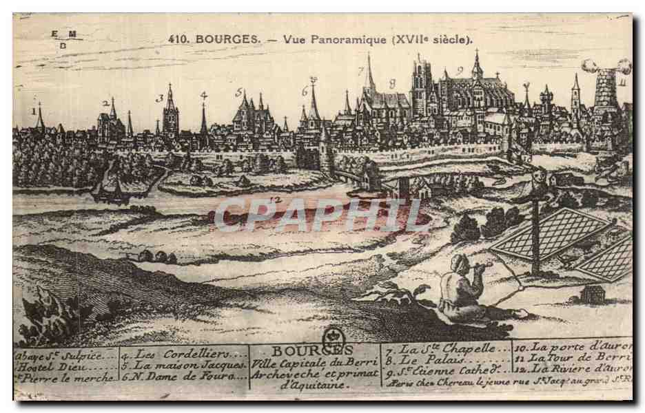 CPA Bourges Vue Panoramique au 17eme