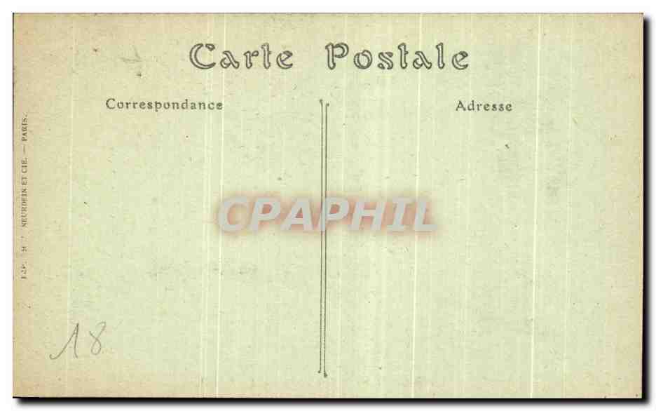 CPA Cathedrale De Bourges Le Portail — Verso