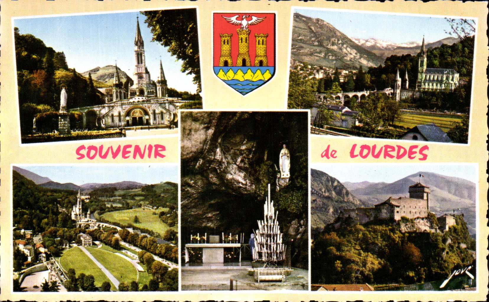CPSM Souvenir de Lourdes