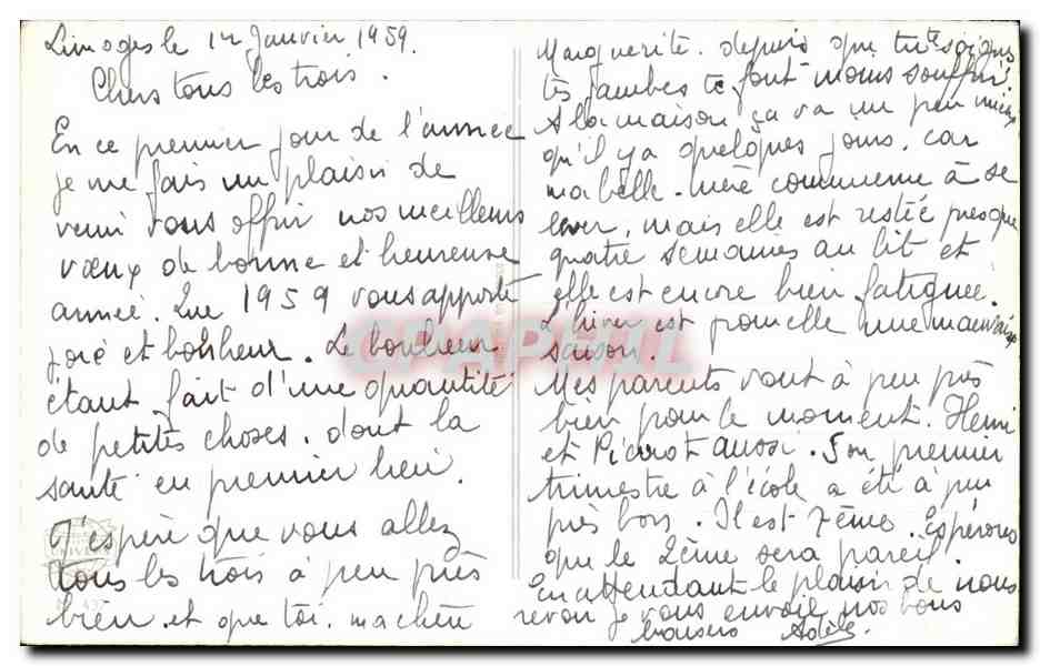 CPA Fantaisie Fleurs Bonne Annee — Rückseite