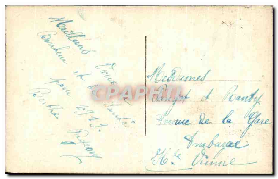CPA Fantaisie fleurs Porte Bonheur Bonne Annee Fer a cheval  — Rückseite