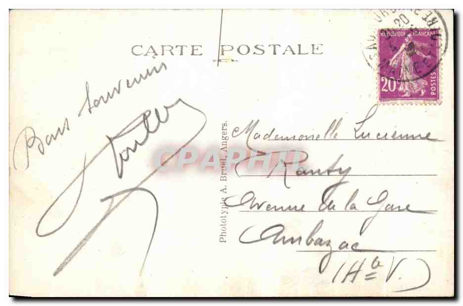 CPA Saumur La Loire et le Chateau Fort — Rückseite