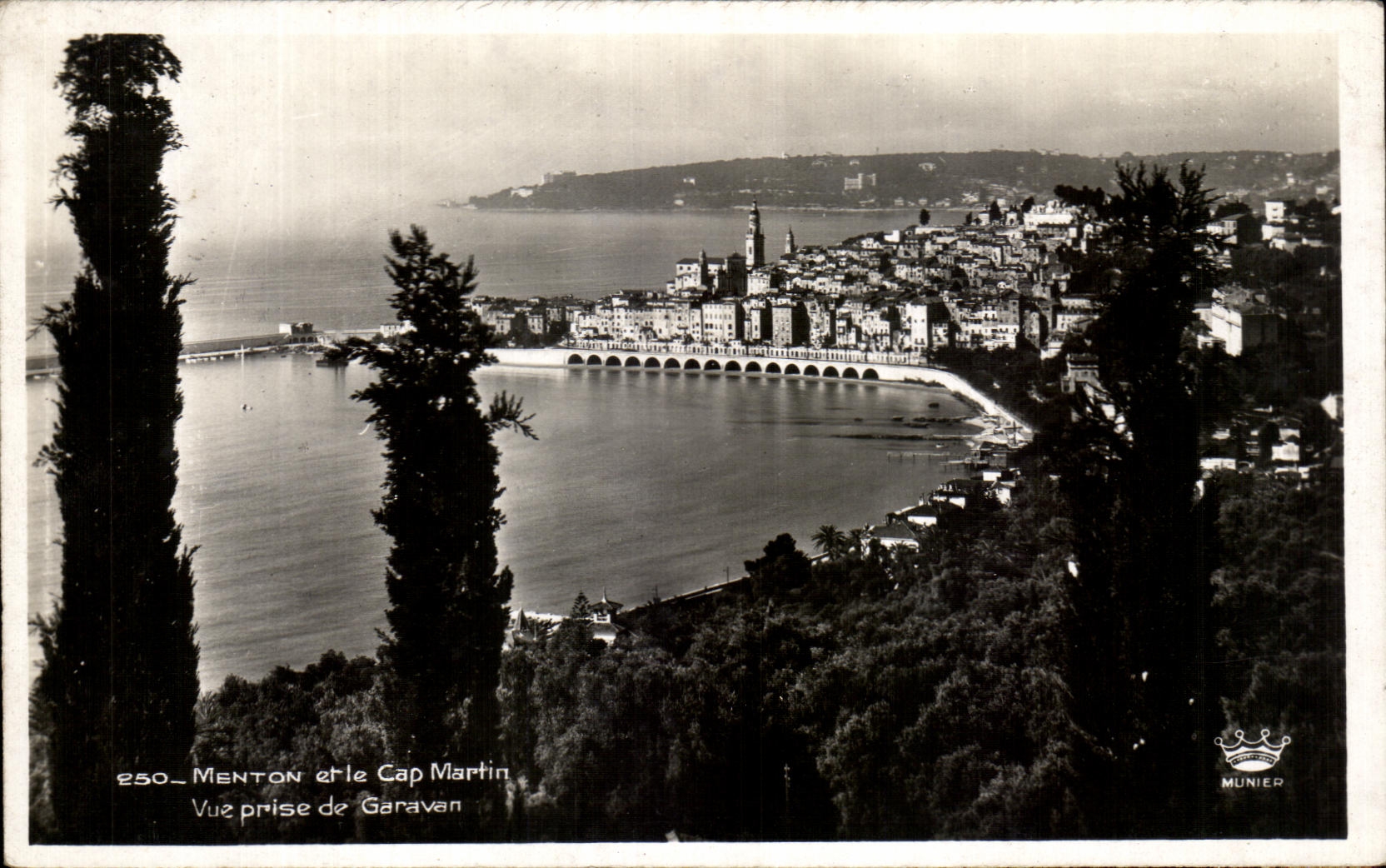 CPA Menton et le Cap Martin vuz Prise de Garavan