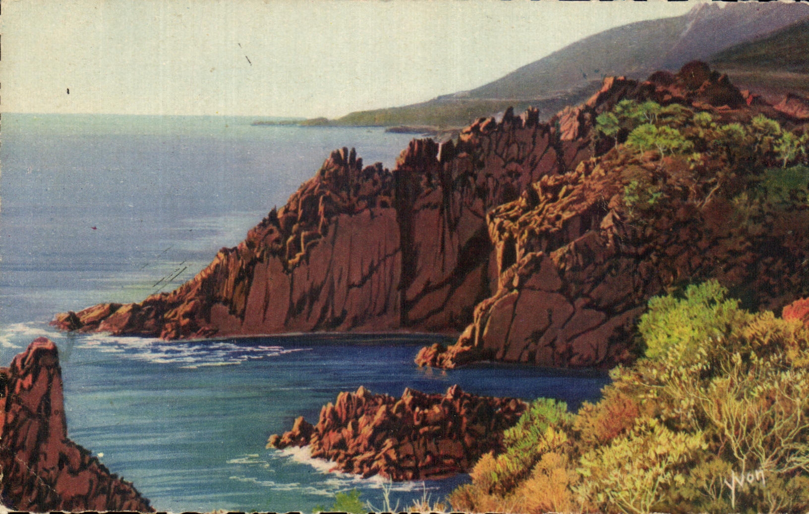 Les rochers — Côte d'Azur, Le Trayas (Var) — Édition d'Art Yvon, Paris