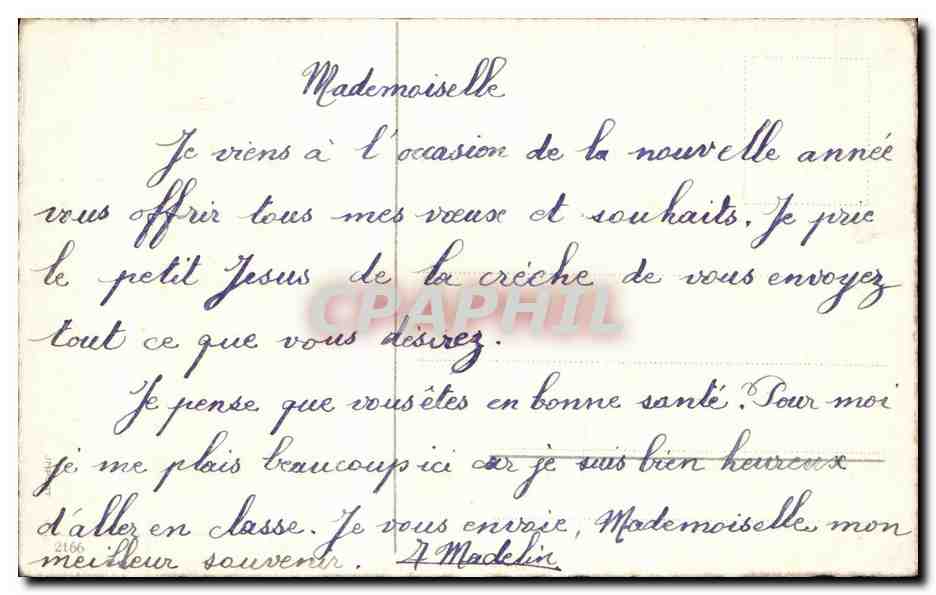 CPA Fantaisie Bonne Annee — Verso
