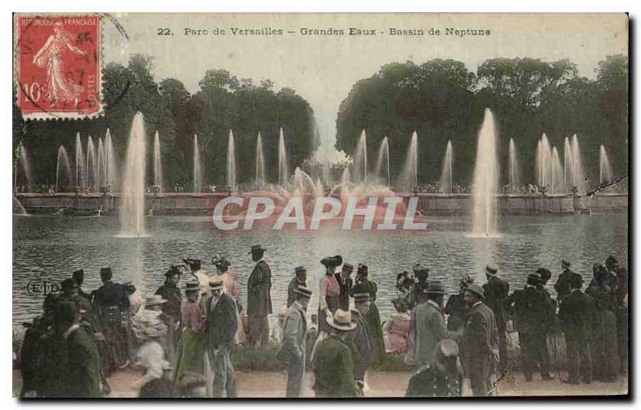 CPA Parc De Versailles Grandes Eaux Bassin De Neptune