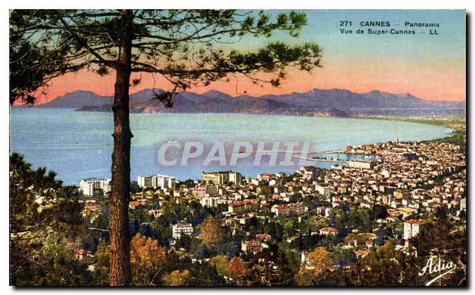 CPA Cannes Panorama Vue De Super Cannes