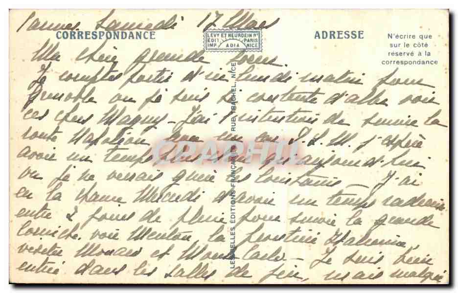 Antibes — Les Remparts et la Chaîne des Alpes — Adia — Verso