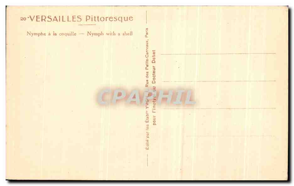 CPA Versailles Pittoresque Nymphe A La Coquille — Verso