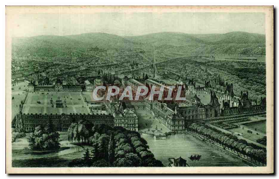 Fontainebleau — Allgemeiner Blick auf das Schloss — Verlag Patras, Nr. 1