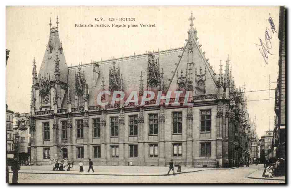 CPA Rouen Palais de Justice Facade Place Verdrel
