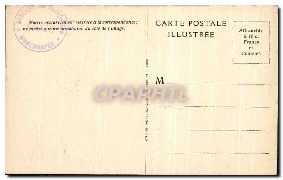 Basilique du Sacré-Cœur de Montmartre — Mosaïque du Chœur — Un fragment — V.N. N° 53 — Rückseite