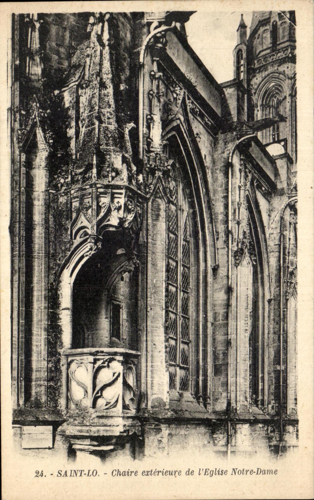 Saint-Lô - Chaire extérieure de l'Église Notre-Dame — G. Arlaud, n°24
