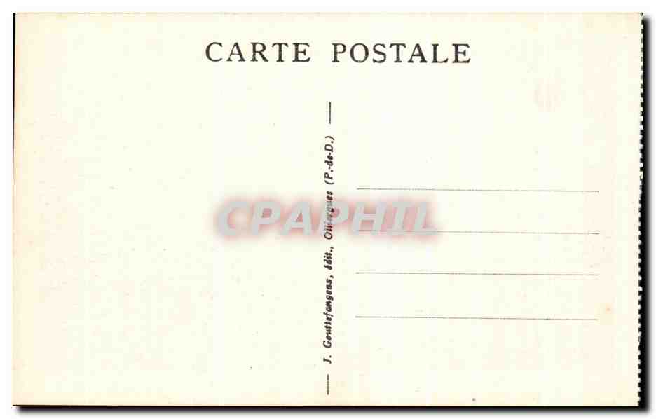 CPA Le Mont Dore Gorges d'Enfer — Verso