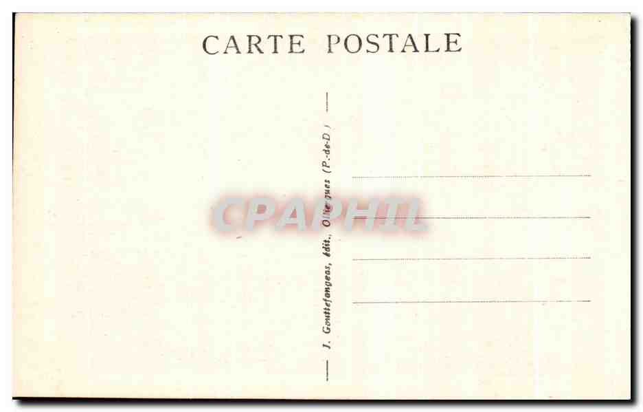 CPA Le Mont Dore Funiculaire Du Capucin — Verso