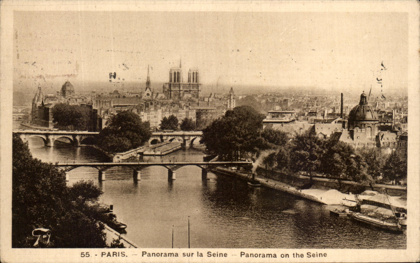 PARIS — Panorama sur la Seine — éditeur G. Foy, n° 55
