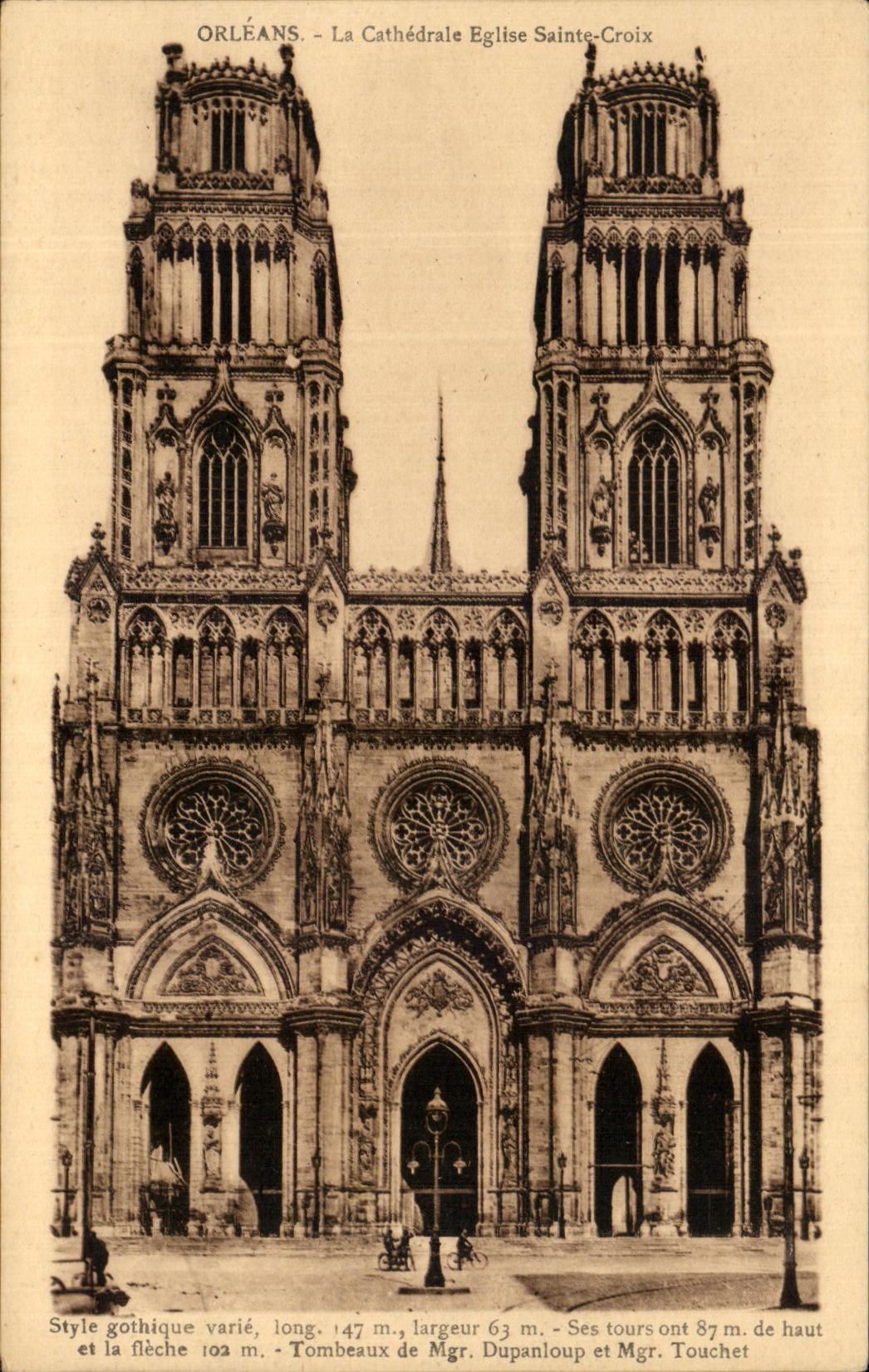 CPA Orleans La Cathedrale Eglise Sainte Croix