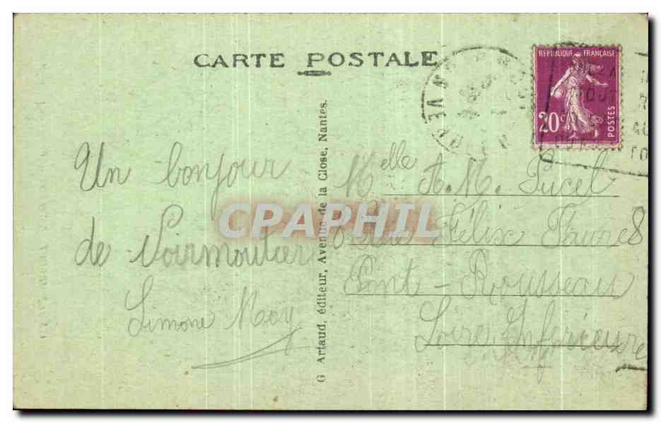 Ile de Noirmoutier (Vendée) — Entrée du Château — G. Artaud, n°83 — Reverso